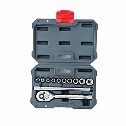 Crescent® CSWS0 Socket Wrench Set, 1/4 in Drive, 12 Pieces, Chrome Vanadium Steel, Mirror Polished/Nickel Chrome