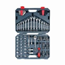 Crescent® CTK128MP2 Metric/Imperial Mechanics Tool Kit, Blow Molded Case Tool Storage, 128 Pieces, Chrome Vanadium Steel, ASME Specified