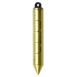 Crescent® 590GN Blunt Point Cylindrical Plumb Bob, 1 in Dia x 6-3/4 in L, Solid Brass