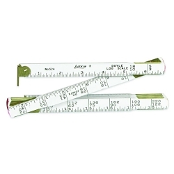 Crescent® TT524N Doyle Log Rule, Graduations 16ths, 48 in L, Wood