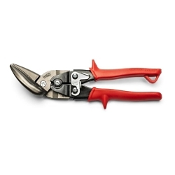 Crescent®M6R Aviation Snip, 18 ga Low Carbon Steel Cutting, 1-1/4 in L of Cut, Left/Straight Snip, Molybdenum Steel Blade, Non-Slip/Textured Grip