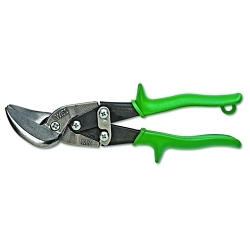 Crescent®M7R Aviation Snip, 18 ga Low Carbon Steel Cutting, 1-1/4 in L of Cut, Right/Straight Snip, Molybdenum Steel Blade, Non-Slip/Textured Grip