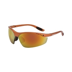 CrossFire® 119 Talon™ Safety Eyewear, Hard Coat/Impact-Resistant, Red Mirror Lens, Half-Frame Frame, Copper, Nylon Frame, Polycarbonate Lens, ANSI Z87.1+