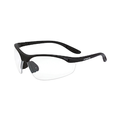 CrossFire® 124 Talon™ Safety Eyewear, Hard Coat/Impact-Resistant, Clear Lens, Half-Frame Frame, Matte Black, Nylon Frame, Polycarbonate Lens, ANSI Z87.1+