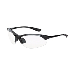 CrossFire® 1524 Cobra Premium Safety Eyewear, Hard Coat/Impact-Resistant, Clear Lens, Half-Frame Frame, Shiny Black, TR90 Frame, Polycarbonate Lens, ANSI Z87.1+