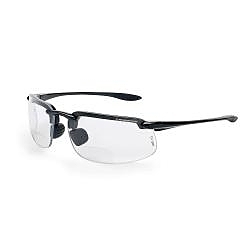 CrossFire® 216415 ES4 Bi-Focal Safety Glasses, +1.5 Diopter, Clear Lens, Shiny Black, TR90 Frame, Polycarbonate Lens, Yes % UV Protection, ANSI Z87.1