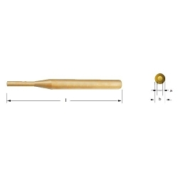 CS Unitec - Carlstoe Ex301P-025UB EX301P Pin Punch, 3/8 in Pin Punch, 4-3/8 in OAL, Copper Beryllium