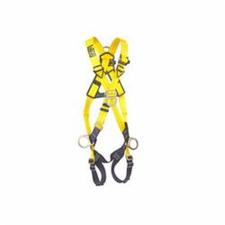 3M DBI-SALA Fall Protection 1103252C Delta™ Work Positioning Harness, XL, 420 lb Load, Polyester Strap, Pass-Thru Leg Strap Buckle, Steel/Aluminum/Stainless Steel Torso Buckle/Steel Leg Buckle Hardware, Navy/Yellow