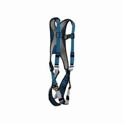 3M DBI-SALA Fall Protection 1107976 ExoFit™ Harness, M, 420 lb Load, Polyester Strap, Quick-Connect Leg Strap Buckle, Steel Leg Buckle/Steel/Steel Torso Buckle Hardware, Blue