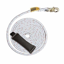 3M DBI-SALA Fall Protection 1203000 Vertical Rope Lifeline, 310 lb Load, 50 ft L, ANSI Z359, OSHA Approved