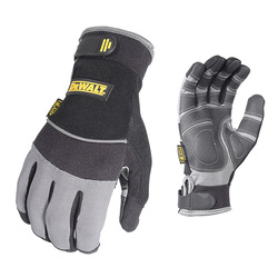 DeWALT® by Radians® DPG210L DPG210 Heavy Duty General Purpose Gloves, Work, PVC Palm, Nylon/Spandex®, Black, Resists: Abrasion, Coup Test, Cut, Puncture and Tear
