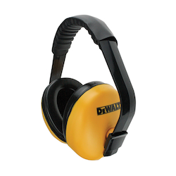 DeWALT® DPG64HC Interceptor™ Lightweight Passive Earmuff, 23 dB Noise Reduction, Black/Yellow