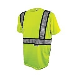 DeWALT® DST911-XL 2-Tone Short Sleeve T-Shirt, XL, Green, Modacrylic Cotton Polyester Blend