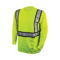 DeWALT® DST921-2X 2-Tone Long Sleeve T-Shirt, 2XL, Green, Modacrylic Cotton Polyester Blend