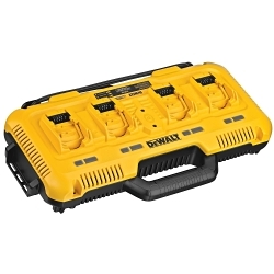 DeWALT® DCB104 Multi-Port Simultaneous Fast Charger, For Use With 12 V Max/20 V Max and FLEXVOLT™ 20/60 V Max Batteries, Li-Ion Battery, (4) DCB606 - 60 min/(4) DCB204 - 40 min Charging, 4 Batteries