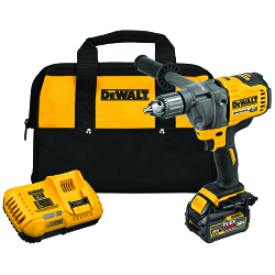 DeWALT® DCD130T1 Brushless Cordless Mixer/Drill Kit With E-CLUTCH® System, 1/2 in Chuck, 60 V DC, 0 to 600 rpm No-Load, Li-Ion Battery
