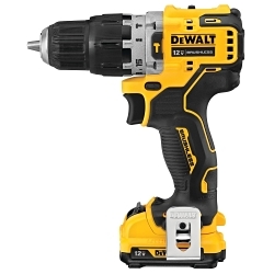 DeWALT® DCD706F2 Brushless Cordless Hammer Drill Kit, 3/8 in Ratcheting Chuck, 12 V DC, 0 to 425/0 to 1500 rpm No-Load, Li-Ion Battery