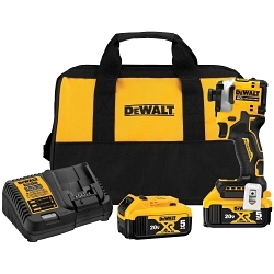 DeWALT® ATOMIC™ DCF850P2 3-Speed Brushless Cordless Impact Driver Kit, 1/4 in, 2800 ipm, 1825 in-lb Torque, 20 V