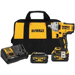 DeWALT® DCF891GP2 Cordless Wrench, 1/2 in Drive Impact/Power Drive, 3100 bpm, 3960 in-lb Torque Rating, 20 V DC
