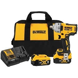 DeWALT® DCF891P2 Cordless Wrench, 1/2 in Drive Impact/Power Drive, 3100 bpm, 3960 in-lb Torque Rating, 20 V DC