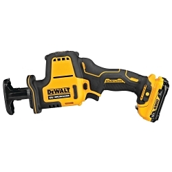 DeWALT® DCS312G1 1-Handed Brushless Cordless Reciprocating Saw Kit, 5/8 in L Stroke, 0 to 2800 spm, 12 V DC, 12.12 in OAL, Straight Stroke