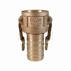 Dixon® 100-C-BR Type-C Cam and Groove Coupler, 1 in Nominal, Female Coupler x Hose Shank End Style, Brass, Domestic