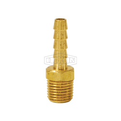 Dixon® 1020302CLF Hose Barb Fitting, 1/8 x 3/16 in Nominal, MNPT x Hose Barb End Style, Brass