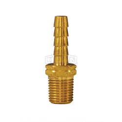 Dixon® 1020404BSPT Hose Barb Fitting, 1/4 in Nominal, Male BSPT x Hose Barb End Style, Brass, Domestic