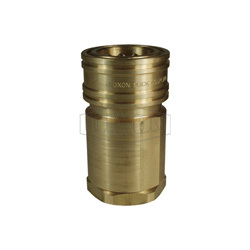 Dixon® 10HF10-B DQC H Industrial Interchange High Volume Female Coupler, 1-1/4-11-1/2 Nominal, Female NPTF, Brass