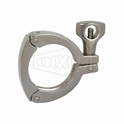 Dixon® 13MHHM-3P1200 3-Segment Sanitary Clamp, 12 in Tube, 304 Stainless Steel, Domestic