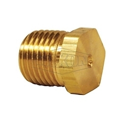 Dixon® 1630200CLF Hex Head Plug, 1/8 in Nominal, MNPT End Style, Solid Brass