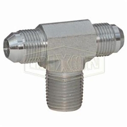 Dixon® 2601-12-12-12 Branch Tee, 1-1/16-12 x 3/4-14 Nominal, 37 deg Male Flare x MNPT, Steel, Domestic