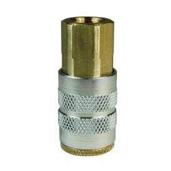 Dixon® 2FF2-B D Interchange Semi-Automatic Pneumatic Coupler, 1/4 in, Quick-Connect x FNPT, Brass