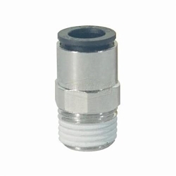 Legris by Dixon® 31755614 Push-In Connector, 1/4 in Nominal, MNPT x Tube, 290 psi Pressure, Brass/Nylon, Domestic
