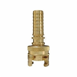 Dixon® 4PS6-B Dual-Lock™ P Series Interchange Thor Interchange Coupler, 1/2 x 3/4 in Nominal, Hose Barb x Coupler End Style, Brass, Trivalent Chrome