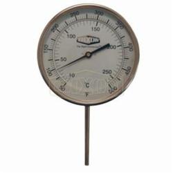 Dixon® 52040064 Bi-Metal Adjustable Thermometer, 5 in, 1/2 in MNPT, 4 in L Stem, 0 to 250 deg F
