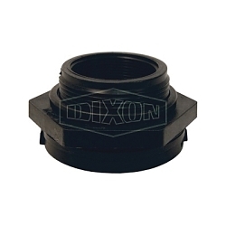 Dixon® 63481 Bulkhead Fitting, 2 in Nominal, FNPT End Style, 3 in Hole, Polypropylene