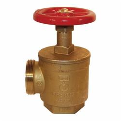 Dixon® AV151 Global Angle Hose Valve With Red Steel Handwheel, 1-1/2 x 1-1/2 in Nominal, FNPT x MNST (NH) End Style, 300 psi Pressure, Forged Brass Body, Import