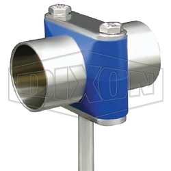 Dixon® B24-BMR6-G050 B24-BMR6 Hex Uni-Hinge Block Hanger, 1/2 in Tube, 6 in Rod, Stainless Steel