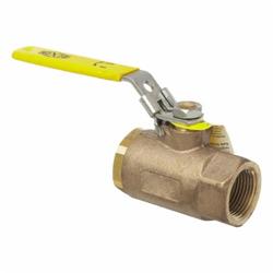 Dixon® BBLV100 Ball Valve, 1 in Nominal, FNPT End Style, Brass Body, Standard Port, RPTFE Stem Softgoods, Domestic
