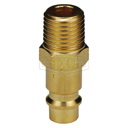 Dixon® CJ2M2-B High Flow Plug, For Use With Heavy Duty-High Volume Blow Gun, 1/4 in MNPT, Brass, Domestic