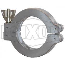 Dixon® DVF-A1016LH Vacuum Fitting Clamp, KF10, KF16, Aluminum