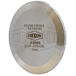 Dixon® DVF-A10GB Blank Vacuum Fitting, KF10, 304 Stainless Steel