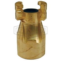 Dixon® Dual-Lock™ P4F6-B P Series Thor Interchange Female Quick Disconnect Plug, 3/4 in Nominal, Quick-Disconnect Plug x NPTF, Brass, Domestic