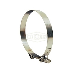Dixon® HSTBC450 Heavy Duty T-Bolt Clamp, 4-1/4 to 4-9/16 in Nominal, 0.4 in THK, 300 Stainless Steel