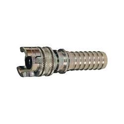 Dixon® 4PS4 Dual Lock Thor Interchange Quick Acting Coupling With Locking Sleeve, 1/2 in, Hose Barb, Steel, Plated