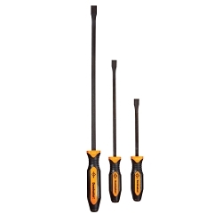 Dominator® 14071OR Curved Pry Bar Set, 3 Pieces, Tempered Alloy Steel