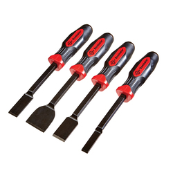 Dominator® 14082 Offset Blade Straight Scraper Set, Ergonomic Handle, 4 Pieces, 1/2 to 1-1/2 in W Blade