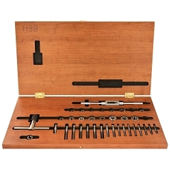 Drillco 2000R38 Tap and Die Set, 38 Pieces, UNC/UNF Thread, Round Die