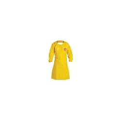 DuPont™ QC275BYL4X0025HL QC275B Sleeved Apron, 4 Extra, Yellow, Tychem® 2000, 44 in L